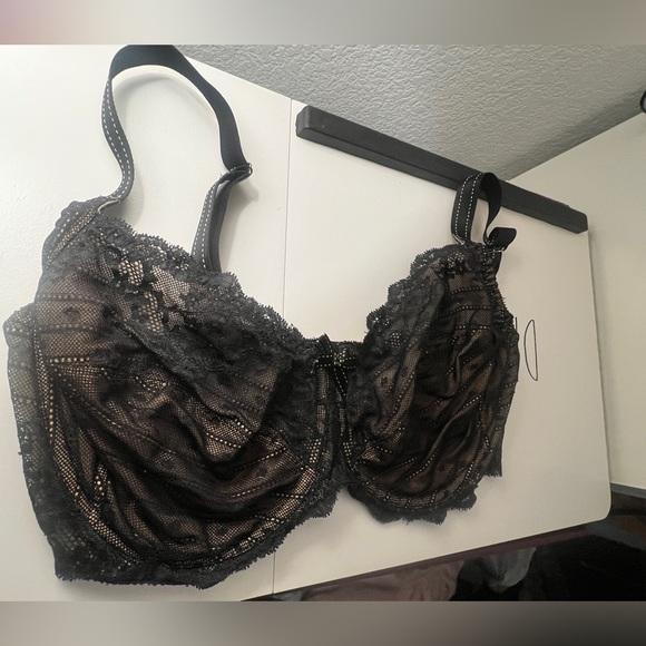 Chantelle Rive Gauche 3-Part Cup Underwire Bra - Black 34 DDDD - Picture 4 of 14